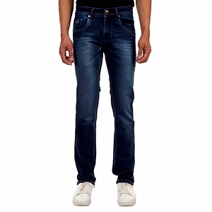 Pitchers Men's Dark blue knitted Cotton Lycra(Stretchable) PJ217 denim jeans Pant