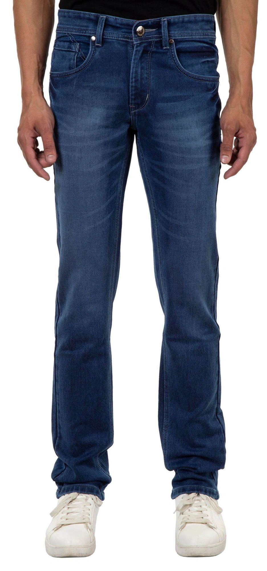 Pitchers Men's Blue Coloure with Whisher knitted Cotton Lycra(Stretchable)PJ221denim Jeans Pant-PJ22130