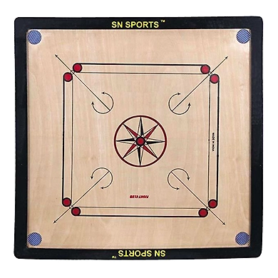 SN SPORTS Carrom 32 INCHES with Coins, Powder and Striker-SNSport-11