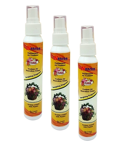 Nanson Multipurpose Air Freshener,60 ml(Floral)-Pack of 3-26120-3