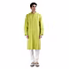 PIN TUCKS KURTA , HAND EMBROIDERY OF THREAD WITH WHITE CHURIDAAR-SP 19 UTSAV MEN 01-L-sm
