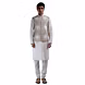 WHITE HAND EMBROIDERD THREAD WORK JAWAHAR JACKET-SP 19 UTSAV MEN 03-M-sm