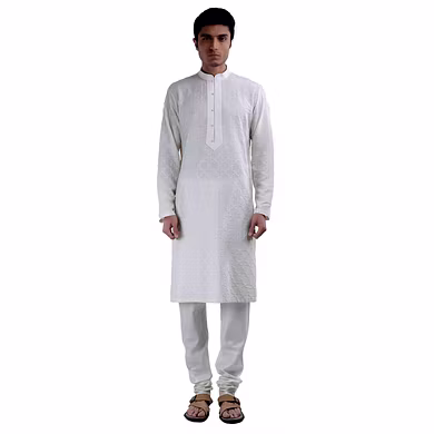 THREAD WORK KURTA WITH WHITE CHURIDAAR-SP 19 UTSAV MEN 04-S