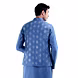BLUE STRAIGHT KURTA WITH BROCADE SILK JAWAHAR JACKET-Medium-1-sm