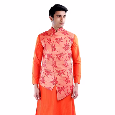 EMBROIDERED A SYMETRIC JAWAHAR JACKET-SP 19 UTSAV MEN 15-M