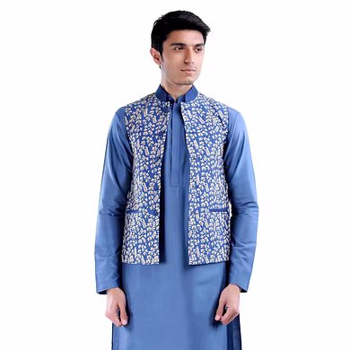 THREAD EMBROIDERED JAWAHAR  JACKET-SP 19 UTSAV MEN 18-S