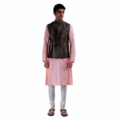 SELF WEAVED BROCADE SILK JAWAHAR JACKET-SP 19 UTSAV MEN 19-S