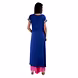 SIDE DRAPE CALF LENGTH KURTI WITH MEGA SLEEVE  BLUE-Small-1-sm