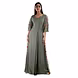 FLOOR LENGTH PANNELED KURTI  OLIVE GREEN-SP19UTSAV08AOLIVEGREEN-M-sm