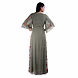 FLOOR LENGTH PANNELED KURTI  OLIVE GREEN-Medium-1-sm