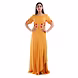 FLOOR LENGTH DOUBLE LAYER DRESS WITH HALF SLEEVES MUSTARD YELLOW-SP19UTSAV11MUSTARDYELLOW-M-sm
