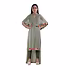 ANKLE LENGTH STRAIGHT KURTI WITH CAPE ON TOP AND STRAIGHT PANT  OLIVE GREEN-SP19UTSAV12OLIVEGREEN-L-sm