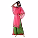 ANKLE LENGTH STRAIGHT KURTI WITH CAPE ON TOP AND STRAIGHT PANT  CORAL-SP19UTSAV12ACORAL-M-sm