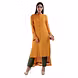 SHIRT STYLE FRONT OPEN KURTI WITH CHINEES COLOR AND DHOTI PANT  YELLOW-SP19UTSAV13-AYELLOW-M-sm