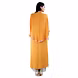 ANKLE LENGTH STRAIGHT KURTI WITH CAPE ON TOP AND STRAIGHT PANT  MUSTARD YELLOW-Medium-1-sm