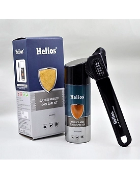 Helios Nubuck and Suede Shoe Care Kit with Cleaning Brush, Multicolour