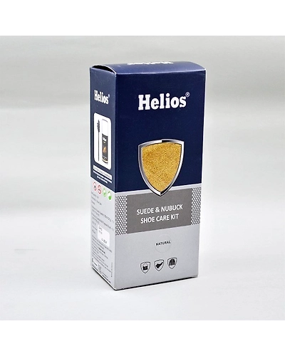 Helios Nubuck and Suede Shoe Care Kit with Cleaning Brush, Multicolour-Camel-2