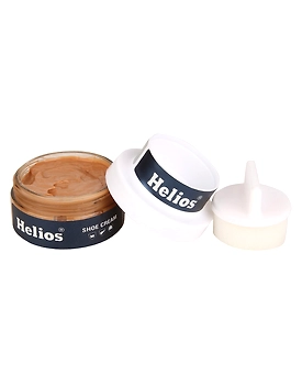 Helios Glass Jar Shoe Cream, 50g (Light Brown)