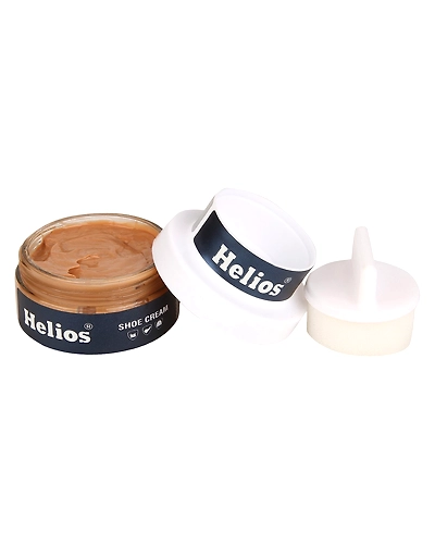 Helios Glass Jar Shoe Cream, 50g (Light Brown)-1013