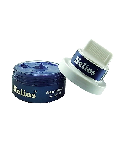 Helios Shoe Cream Glass Jar (With Applicator)-Blue-1016