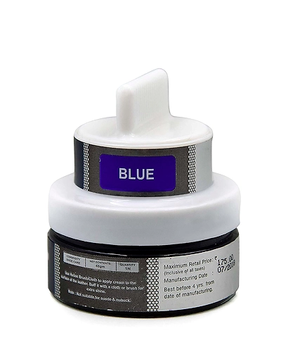 Helios Shoe Cream Glass Jar (With Applicator)-Blue-1