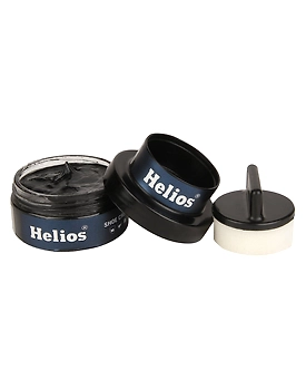 Helios Shoes Cream Glass Jar (Black)