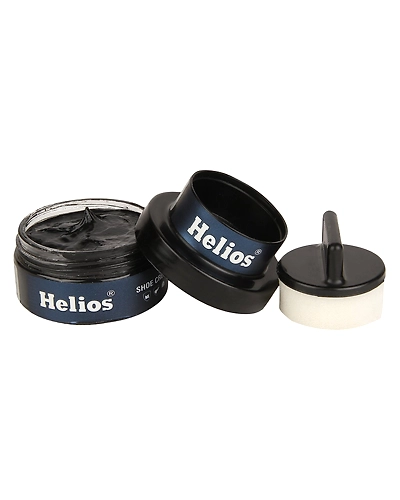 Helios Shoes Cream Glass Jar (Black)-1029