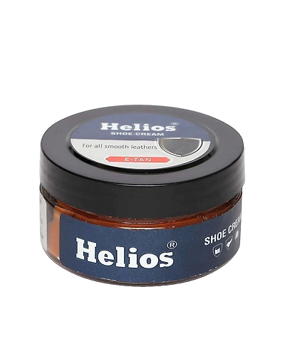 SHOE CREAM(GLASS JAR)(48GM)(E-TAN) with Applicator Brush-1