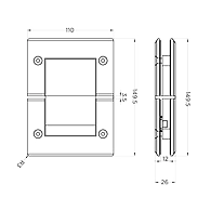 Ozone - Hydraulic Door Hinges - S Series - OZ-DH-H2 SSS