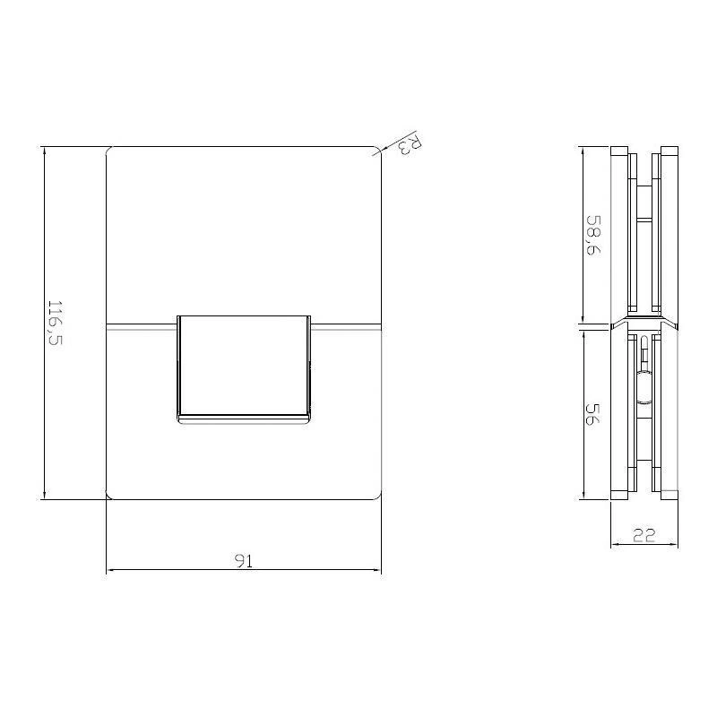 Ozone - Premium Shower Hinges - OSH-2S-1