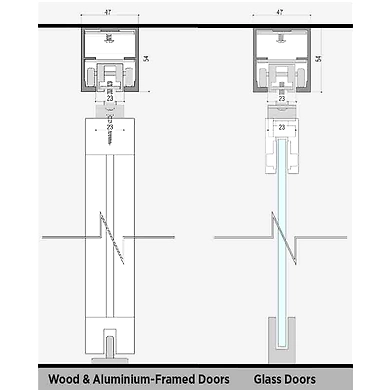 Ozone - Magnetic Sliding Doors - OZOM-SG-080-2