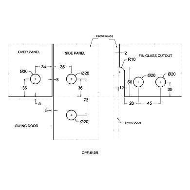 Ozone - Standard Patch Fittings - OPF-610 Right-2