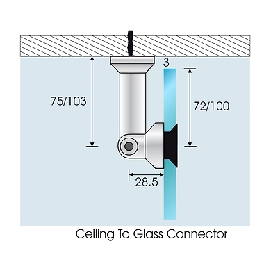 Ozone - Point Fixed Architectural Fittings - OPFGC-1A-75mm-1