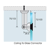 Ozone - Point Fixed Architectural Fittings - OPFGC-1A-75mm