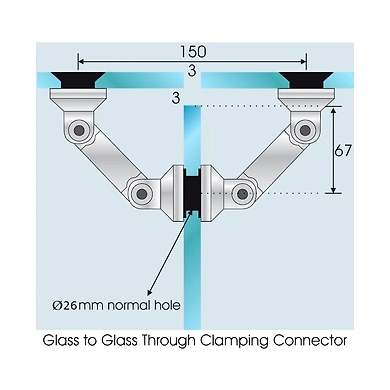 Ozone - Point Fixed Architectural Fittings - OPFGC-2A-52.5 mm-1