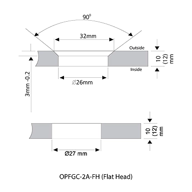 Ozone - Point Fixed Architectural Fittings - OPFGC-2A-52.5 mm-2