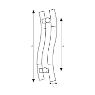 Ozone - Glass Door Handles - OGH-77-25x350MM SSS