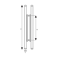 Ozone - Glass Door Handles - OGH-88-32x550MM SSS