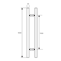 Ozone - Glass Door Handles - OGH-661-38x1800 SSS