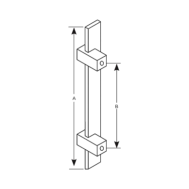 Ozone - Glass Door Handles - OGH-551-ED40x10x400 SSS-1