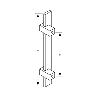 Ozone - Glass Door Handles - OGH-551-ED40x10x400 SSS