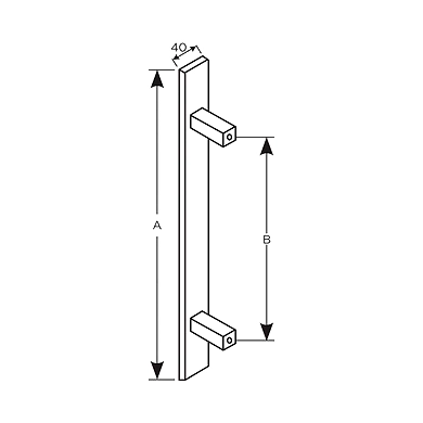 Ozone - Glass Door Handles - OGH-552-ED-40x10x450 SSS-1