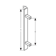 Ozone - Glass Door Handles - OGH-552-ED-40x10x450 SSS