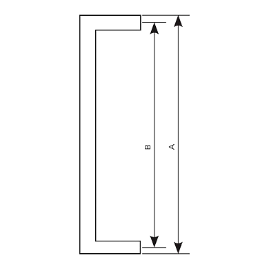 Ozone - Glass Door Handles - OGH-554-ED-20x40x400 SSS-1