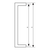 Ozone - Glass Door Handles - OGH-554-ED-20x40x400 SSS