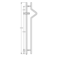 Ozone - Handles with Locks - OGHL-55-R/L-K2N-SSS-25x1400