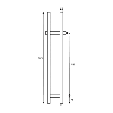 Ozone - Handles with Locks - OGHL-55-35x1500 SSS-1
