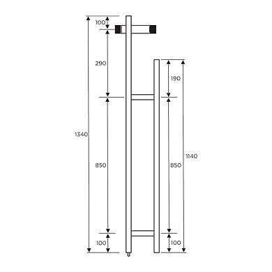 Ozone - Handles with Locks - OGHL-55-25x1340 SSS-1