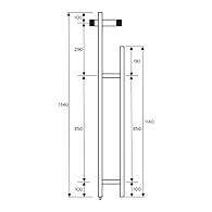 Ozone - Handles with Locks - OGHL-55-25x1340 SSS