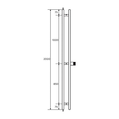 Ozone - Handles with Locks - OGHL-55-2P-SSS-35x2000-1